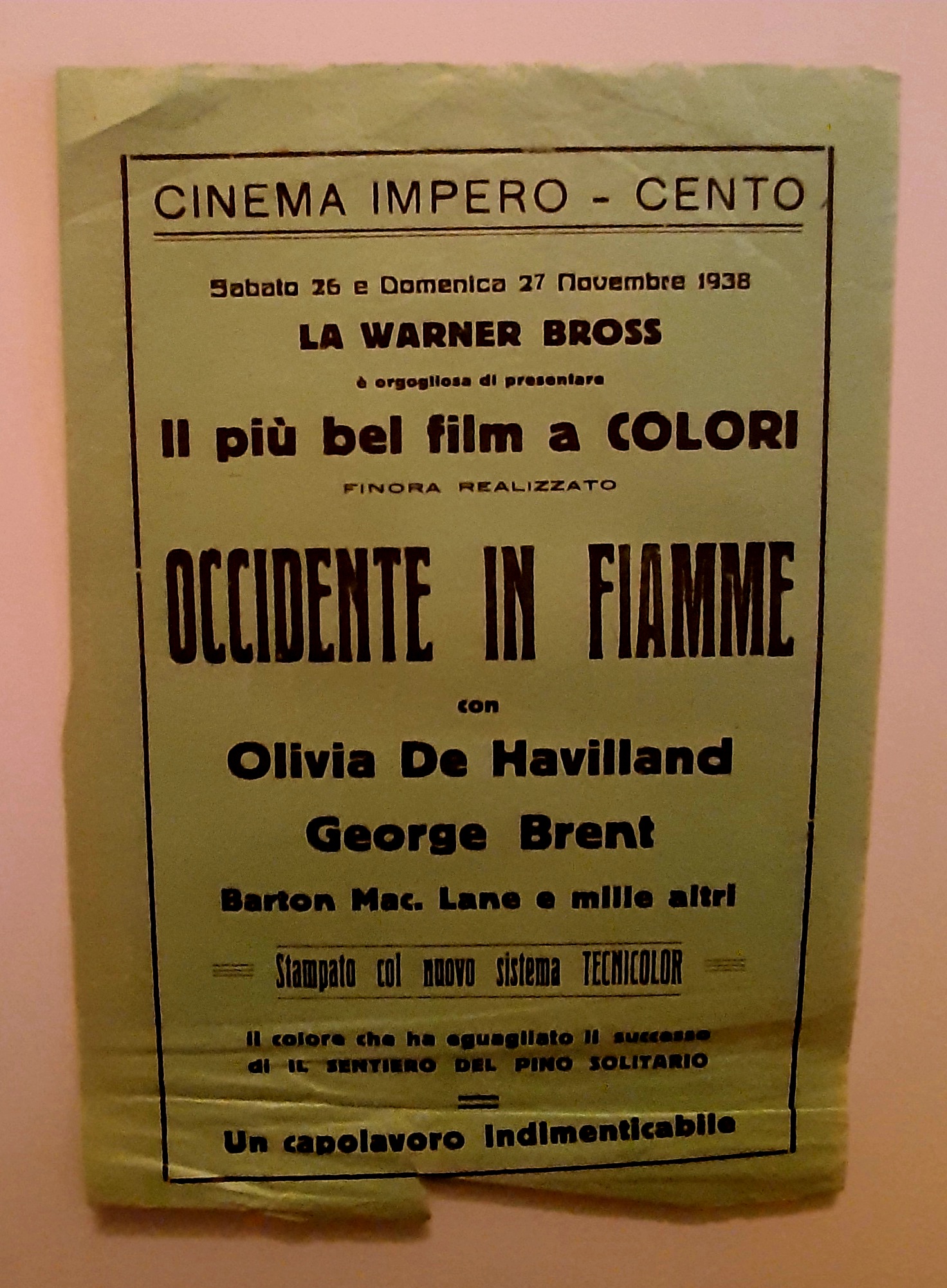 occidente in fiamme anno 1938