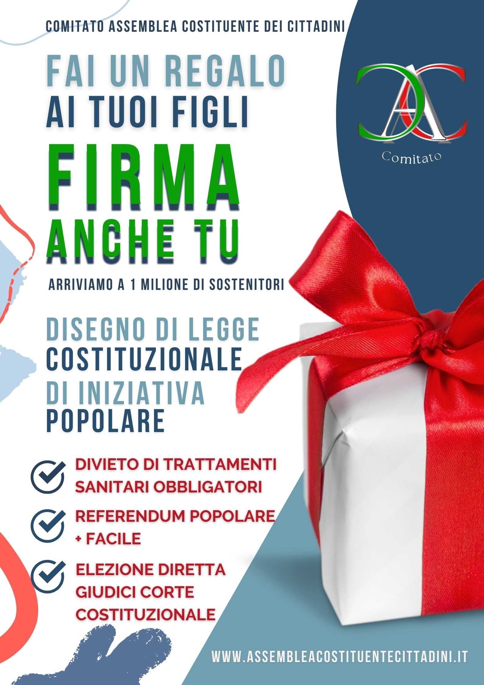 locandina raccolta firme comitato promotore