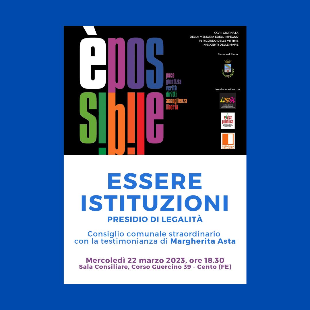 locandina informativa Essere Istituzioni