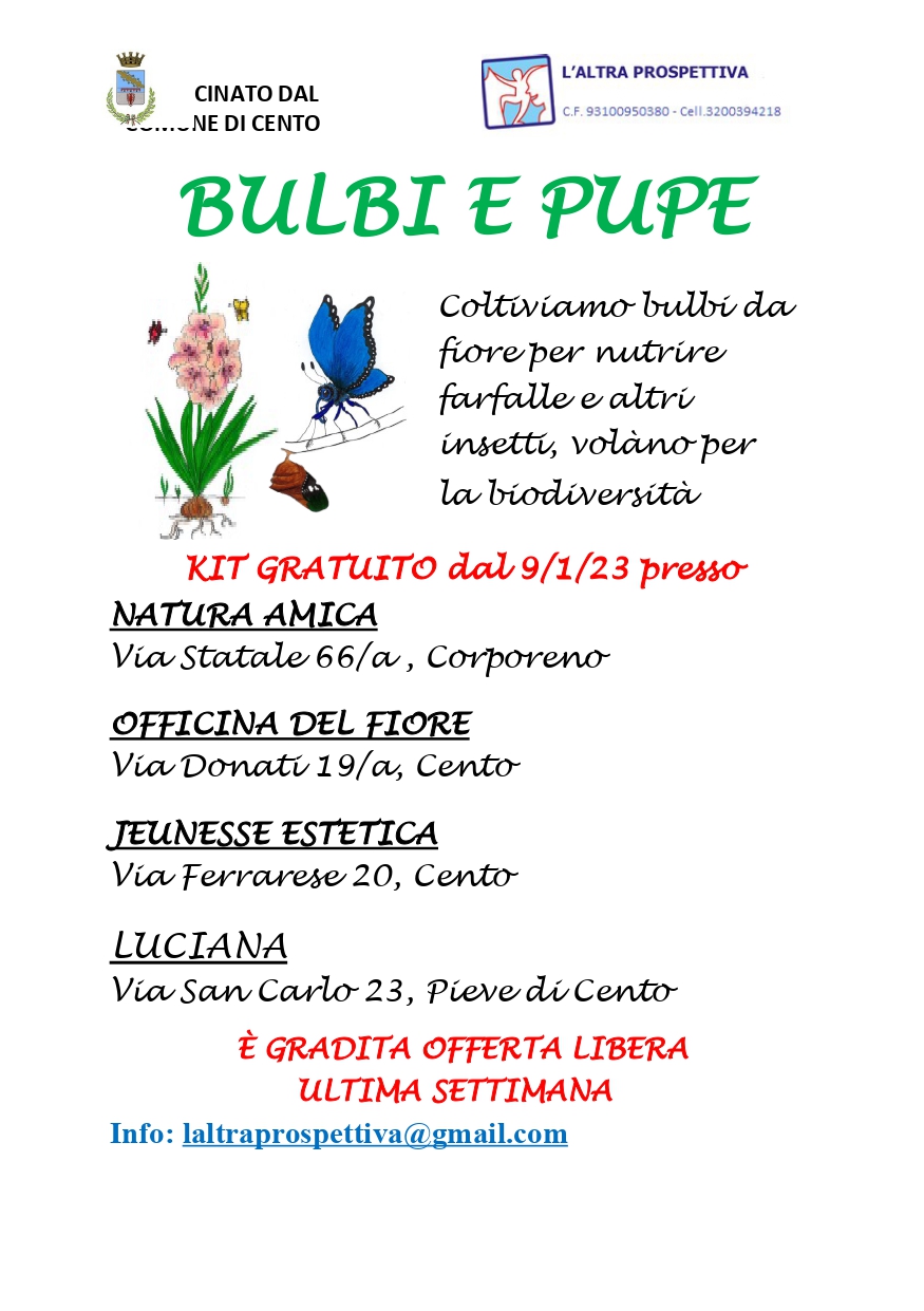 locandina informativa con disegno piante
