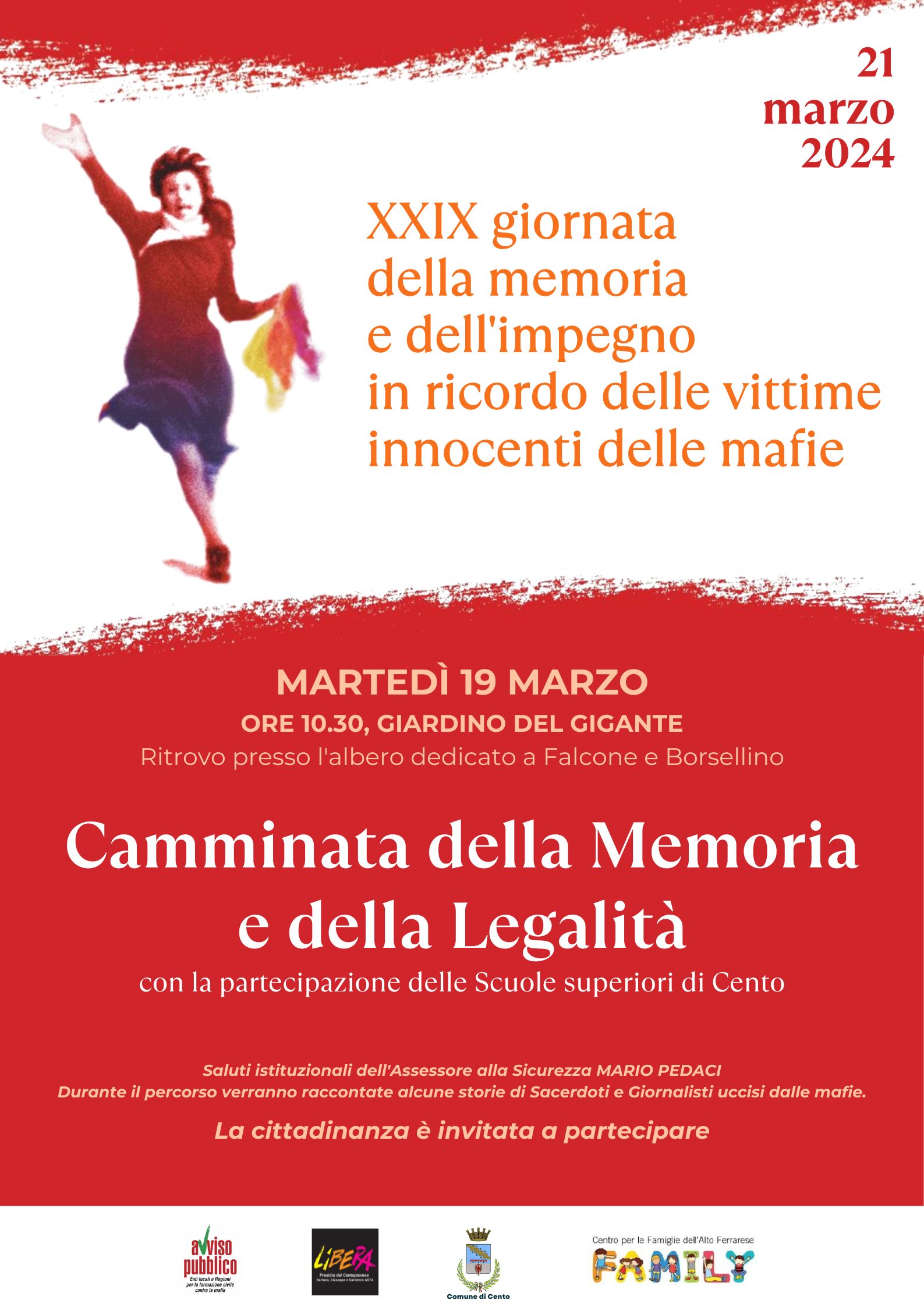 locandina camminata della legalità