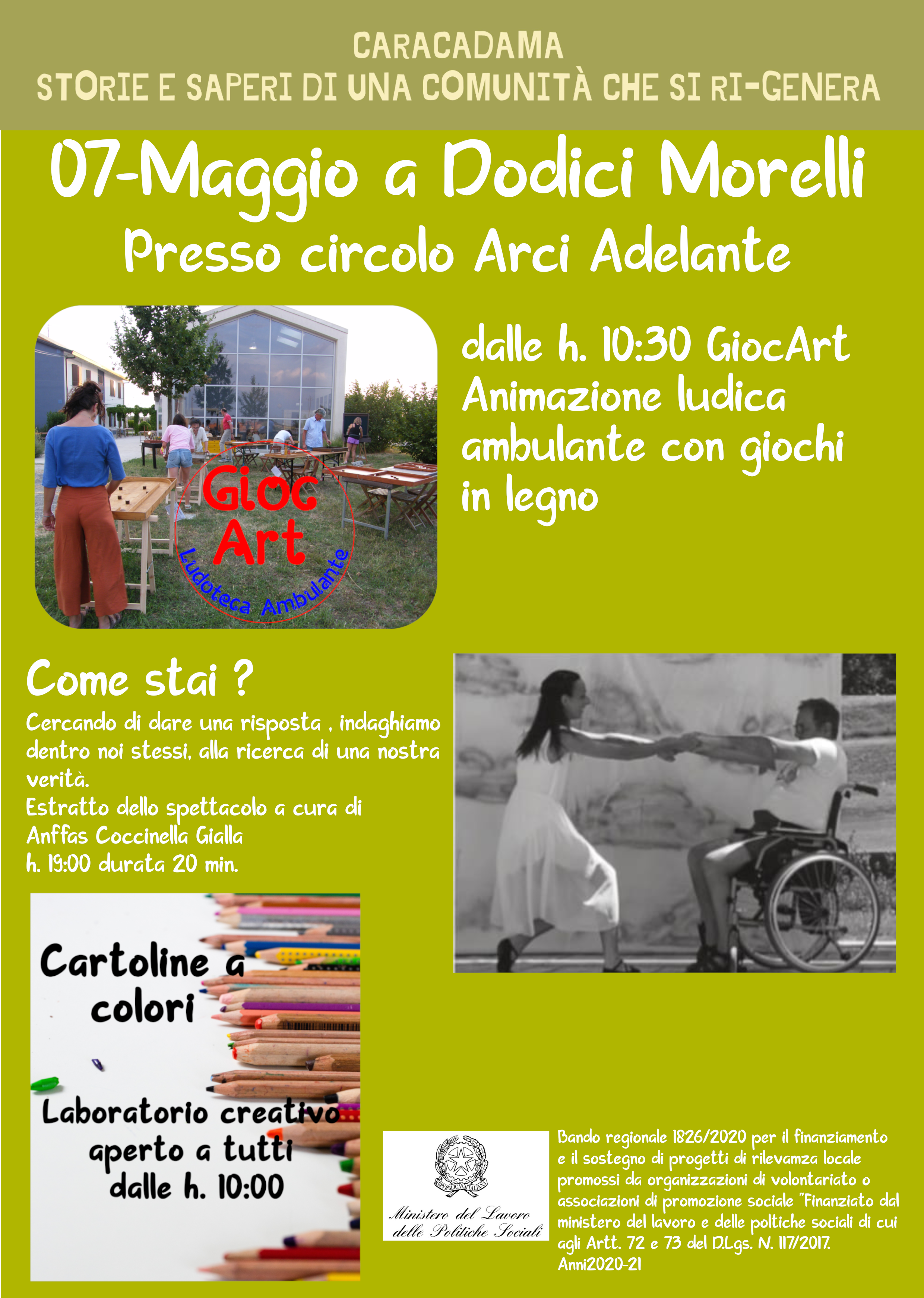 locandina programma Caracadama Dodici Morelli