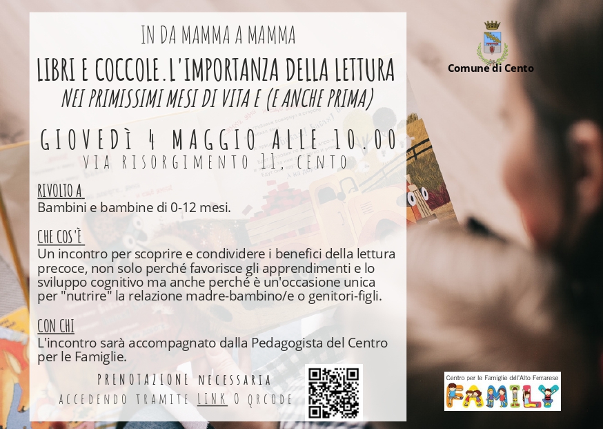 cartolina invito incontro Da mamma a mamma