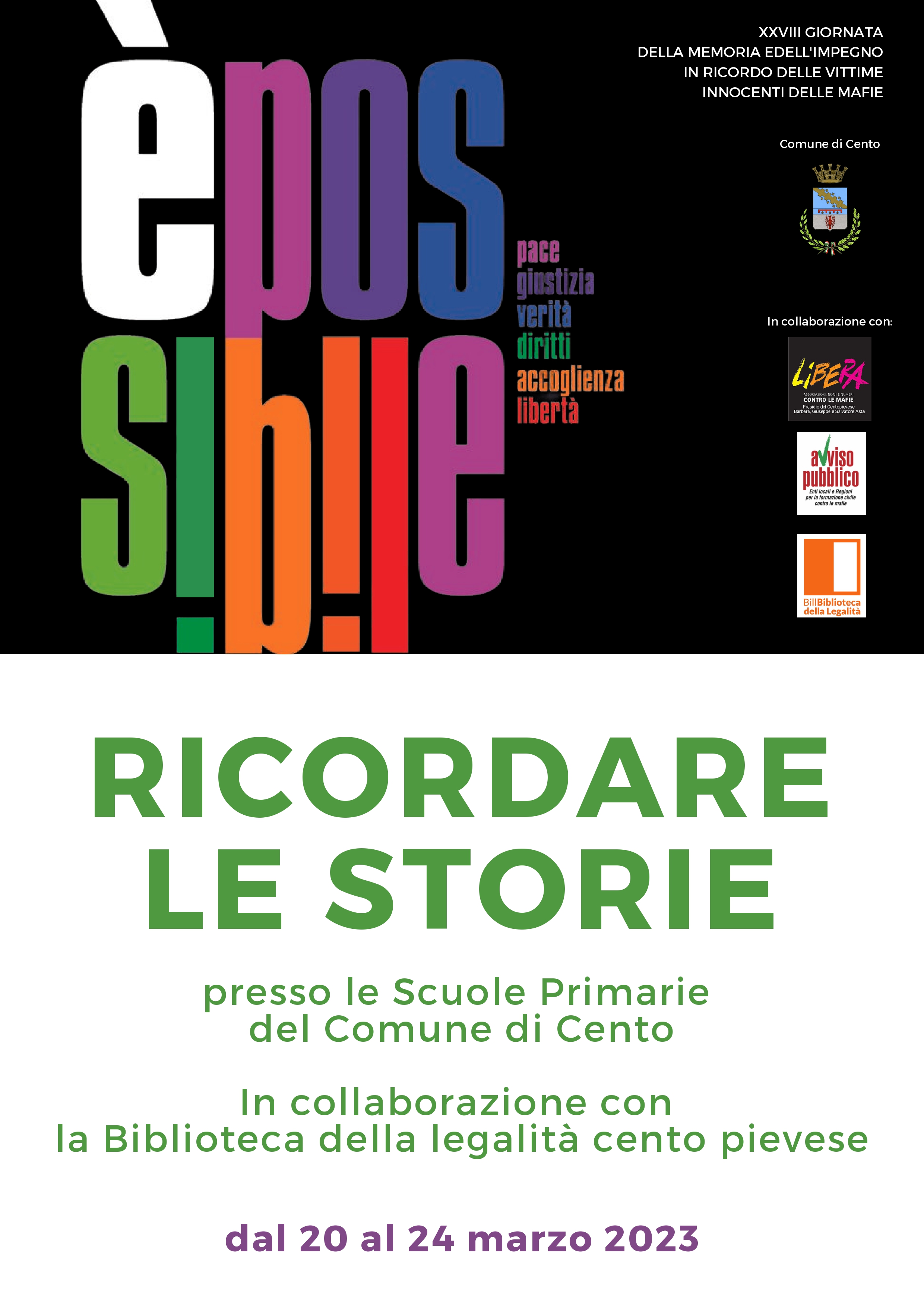 locandina informativa Ricordare le storie