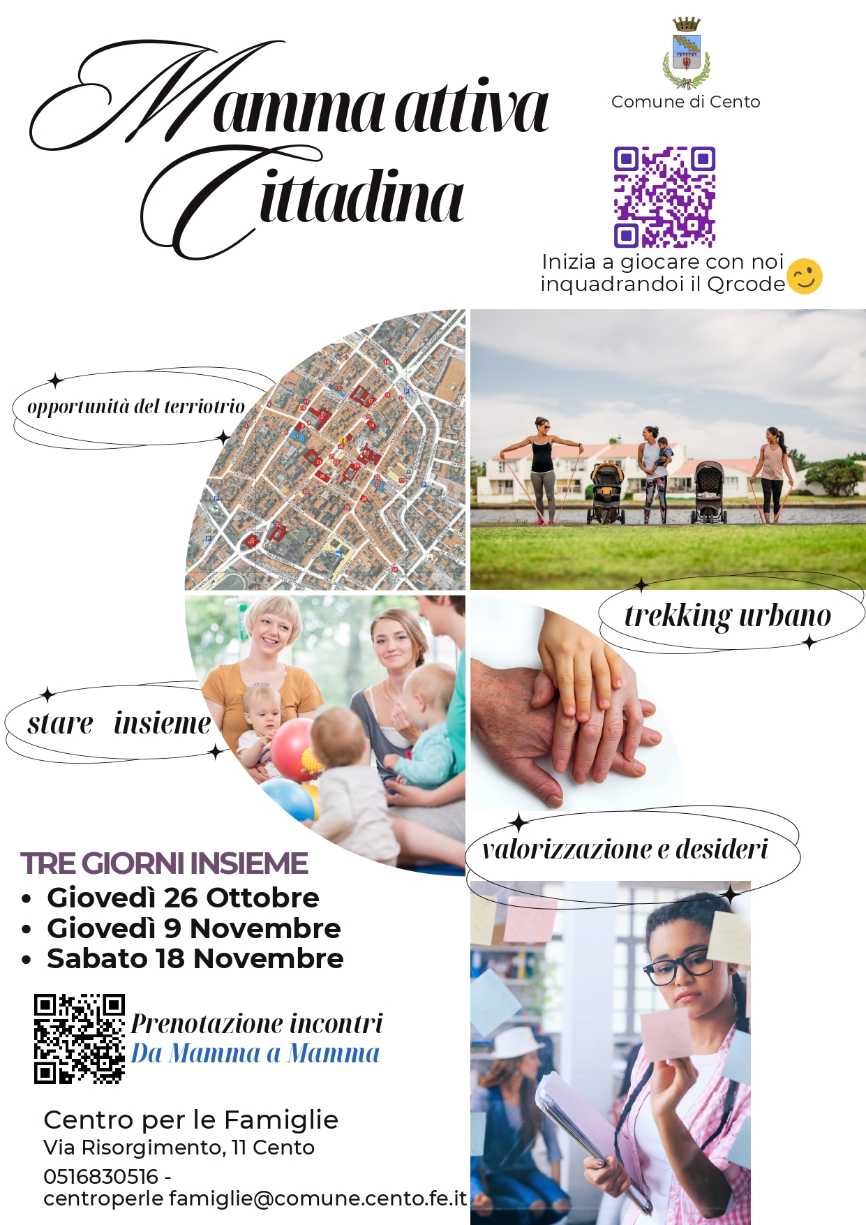 locandina con i temi trattati e relative fotografie descrittive