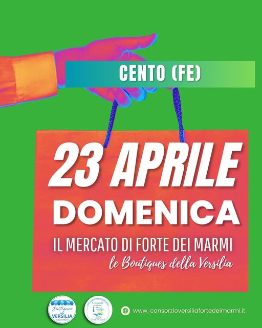 locandina mercato della Versilia a Cento