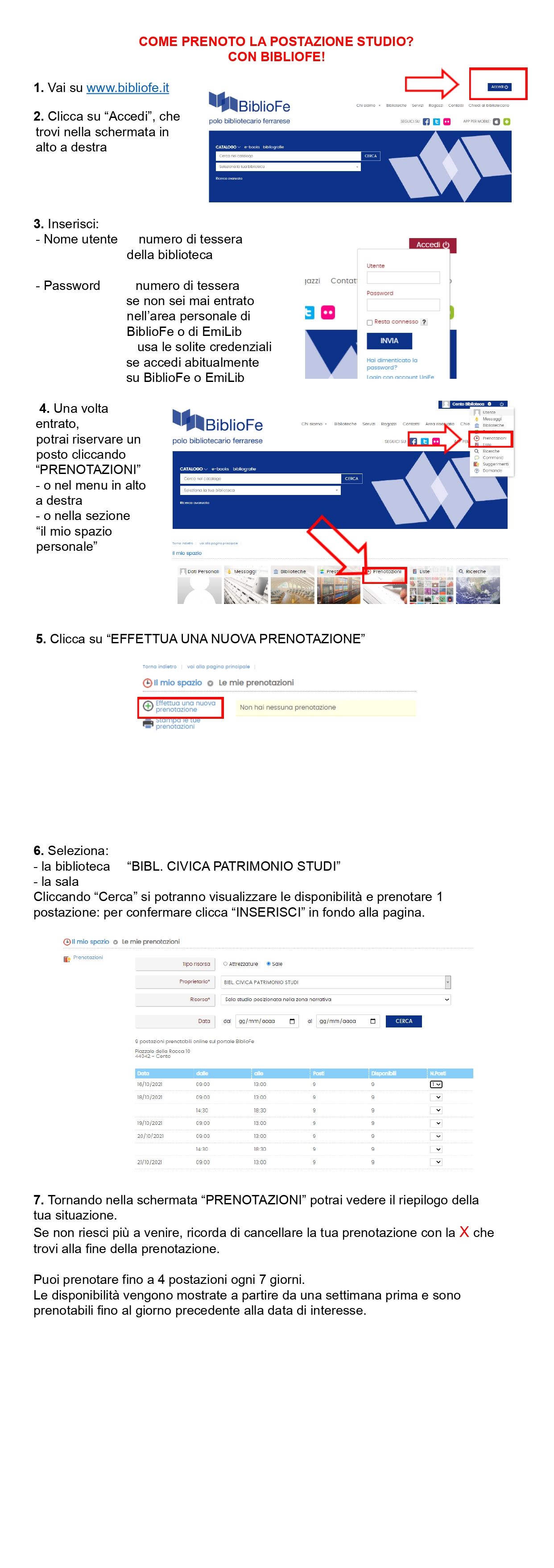 modalità di prenotazione con infografica web