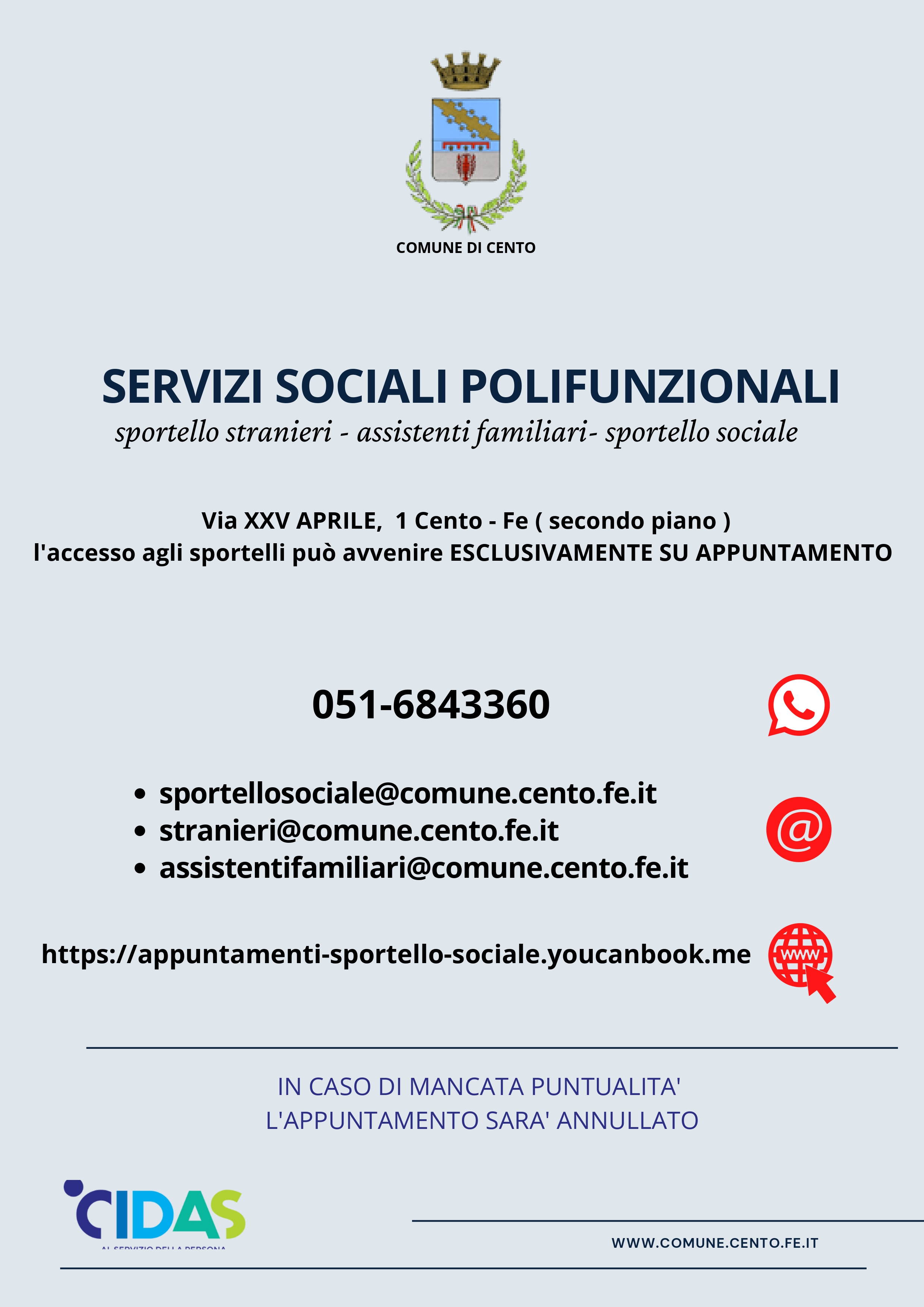 locandina informativa con testo