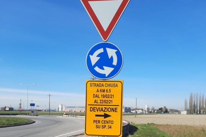rotatoria ex bivio dondini Corporeno strada provinciale 66