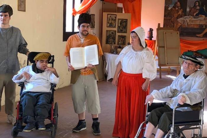 Ragazzi che interpretano il Guercino