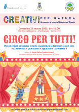 locandina informativa con disegno del circo