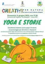 locandina laboratorio yoga per bambini per disegno gatto in posizione yoga 