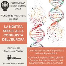 locandina secondo incontro La nostra specie alla conquista dell'Europa