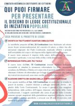 locandina raccolta firme banchetto comitato organizzatore 