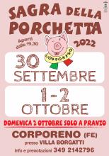 locandina sagra con disegno muso del maiale che stringe l-occhio