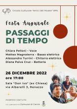 locandina con fotografia e nomi del quartetto musicale Passaggi di tempo