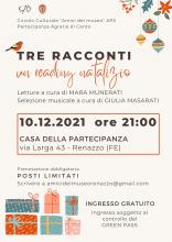 Locandina informativa con decorazioni natalizie ai bordi