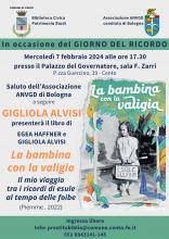 locandina informativa con la copertina del libro