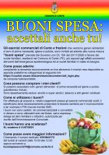 locandina spiegazioni negozianti per adesione buono spesa 