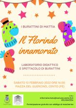 locandina colorata con burattini