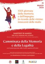 locandina camminata della legalità