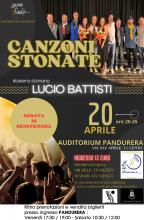 locandina eventi con fotografia della band musicale