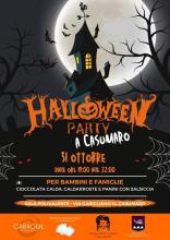locandina evento a Casumaro con disegni halloween e colori
