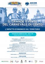 locandina evento con informazioni e fotografia carro in piazza