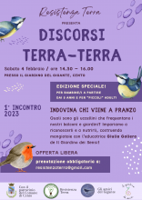 locandina decorata con disegni di diverse specie di uccellini