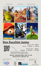 locandina del programma con copertine film d'animazione