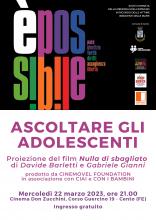 locandina Ascoltare gli adolescenti