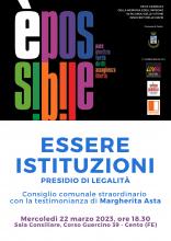 locandina Essere istituzioni