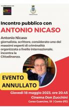Locandina evento Nicasio annullato
