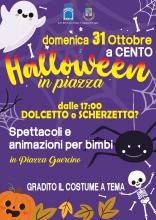 locandina informativa con disegni a tema fantasma scheletri e ragnatele