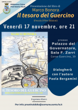 locandina di presentazione con copertina del libro