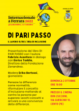 locandina informativa con fotografia dell'ospite Fabrizio Acanfora 