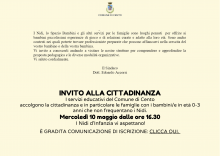 invito del Sindaco incontro con le famiglie 10 maggio
