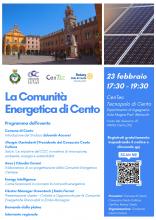 locandina informativa con fotografia di piazza Guercino e Palazzo Comunale e Palazzo del Governatore