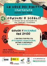 conferenza 'Consumi o scegli' locandina informativa