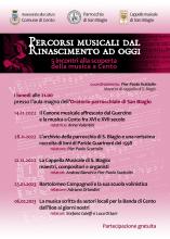 locandina informativa con i cinque incontri