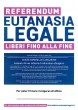 locandina raccolta firme referendum Eutanasia legale