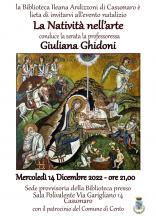 locandina evento con quadro natività