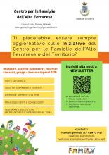 locandina iscrizione alla NL Centro per le Famiglie