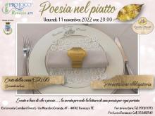 invito cena con piatto e stoviglie decorazioni