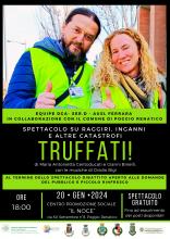 locandina informativa con fotografia dei due attori 