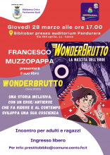locandina con copertina libro WonderBrutto 