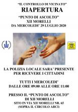 locandina informazioni apertura punto di ascolto orari e luogo