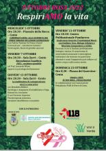locandina riepilogativa eventi ottobre Rosa con loghi organizzatori