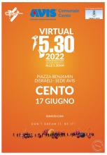 locandina informativa in arancione con corridori stilizzati e frutti estivi