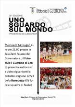 locandina serata fotoclub con giocatori San Benedetto XIV in campo